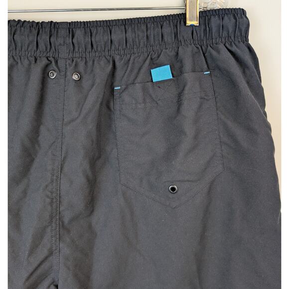 New Laguna Originals Men's Swim Trunks Shorts XL Black Elastic Tie Waist Lined - Picture 6 of 11